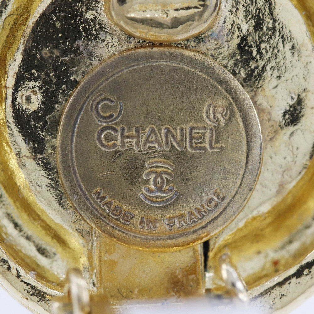 Chanel Vintage Cc Clip-On Earrings Metal Gold Gold_Plated Earrings Jewelry (Pre-Owned)