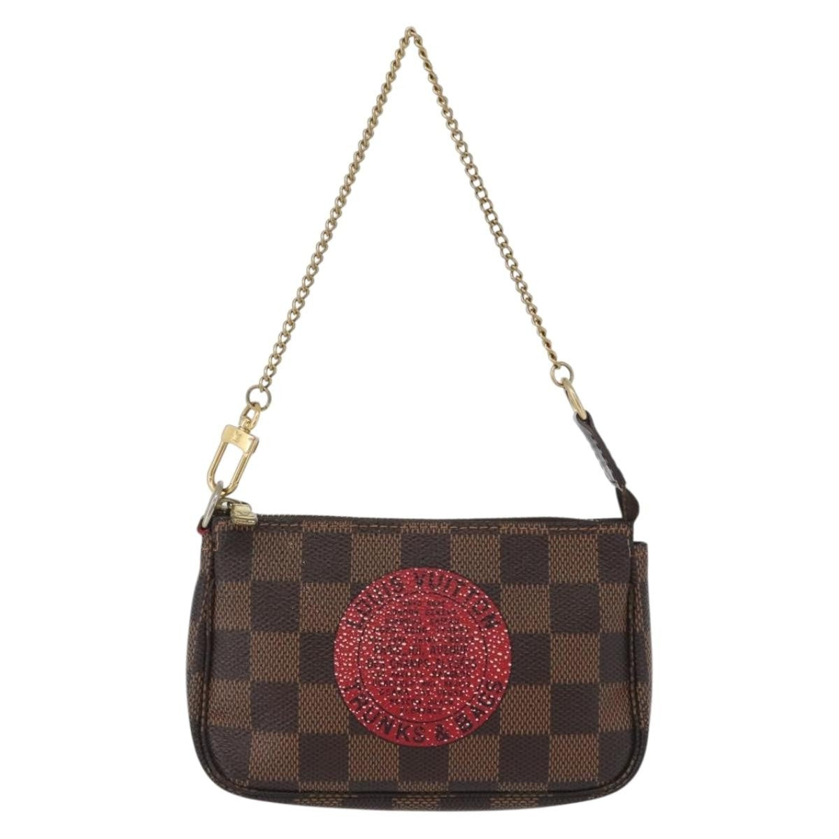 Louis Vuitton Pochette Accessoires Limited Edition Damier Brown Canvas Clutche & Pouche Bag (Pre-Owned)