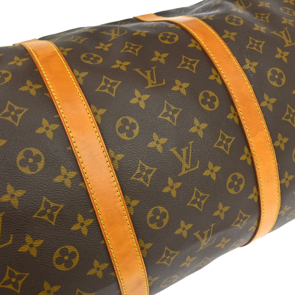 Louis Vuitton Keepall Bag Monogram Canvas Brown Canvas Travel Bag Bag (Pre-Owned)