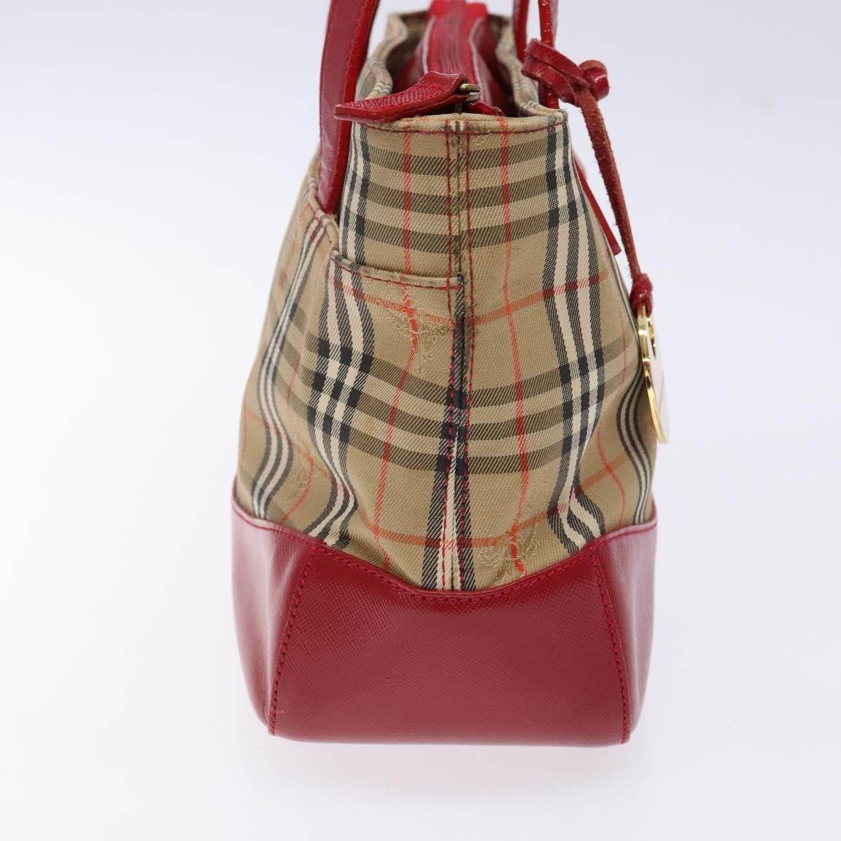 Burberry Nova Check Handbag Nova Check Canvas Beige Canvas Handbag (Pre-Owned)
