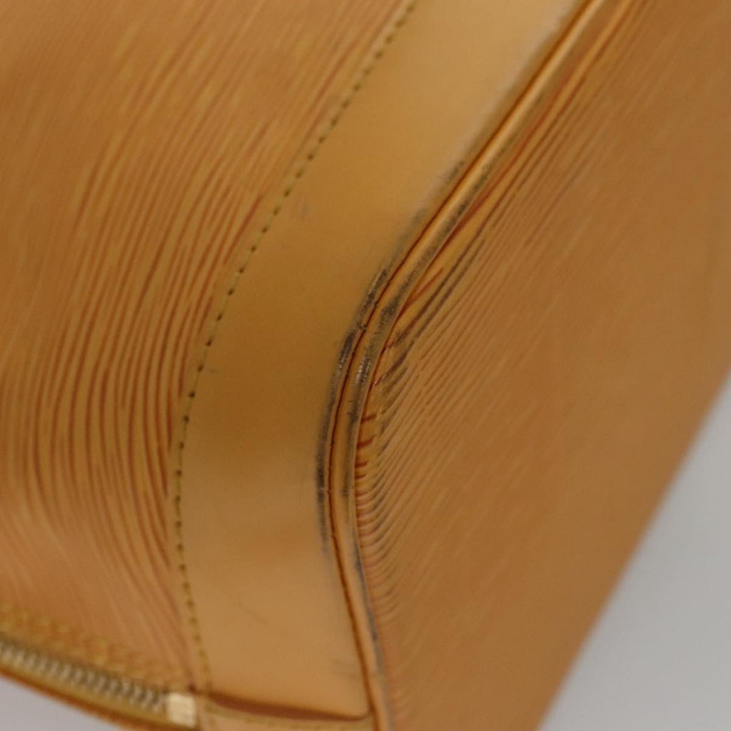 Louis Vuitton Alma Handbag Epi Leather Yellow Leather Handbag (Pre-Owned)