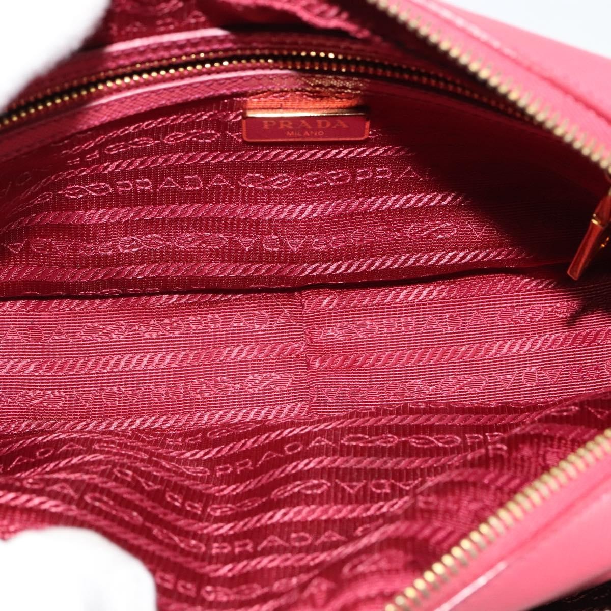 Prada Front Pocket Crossbody Bag Saffiano Leather Pink Leather Shoulder Bag Bag (Pre-Owned)