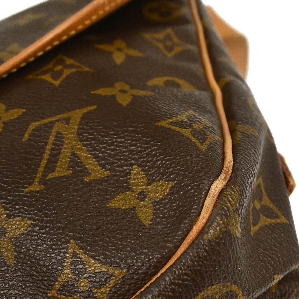 Louis Vuitton Saumur Handbag Monogram Canvas Brown Canvas Shoulder Bag Bag (Pre-Owned)