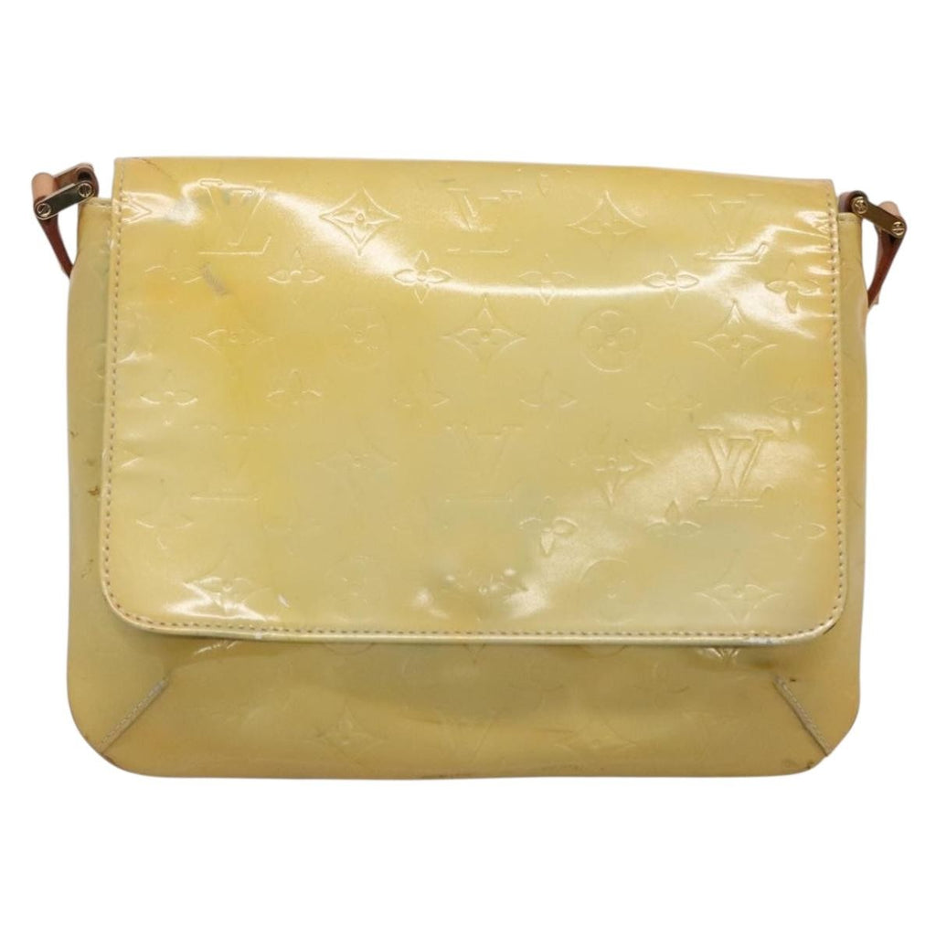Louis Vuitton Thompson Street Handbag Monogram Vernis Beige Patent_Leather Shoulder Bag Bag (Pre-Owned)