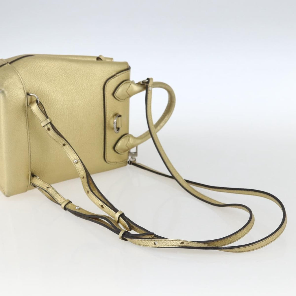 Louis Vuitton Lockme Backpack Leather Gold Leather Backpack Bag (Pre-Owned)