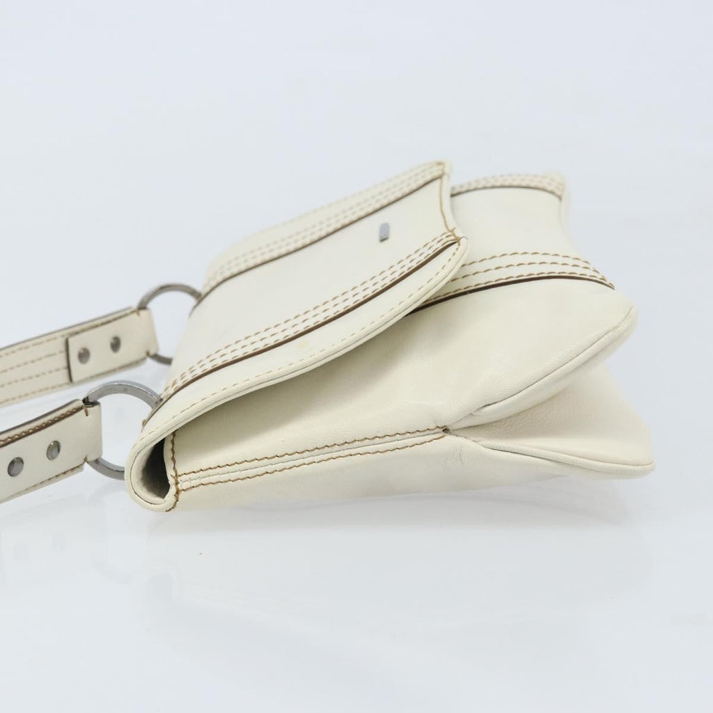 Gucci Vintage Handbag Leather White Leather Handbag (Pre-Owned)