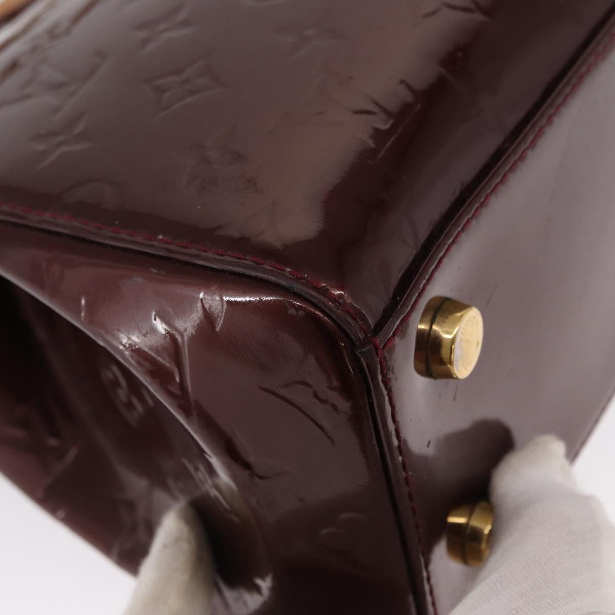 Louis Vuitton Brea Handbag Monogram Vernis Burgundy Patent_Leather Handbag (Pre-Owned)