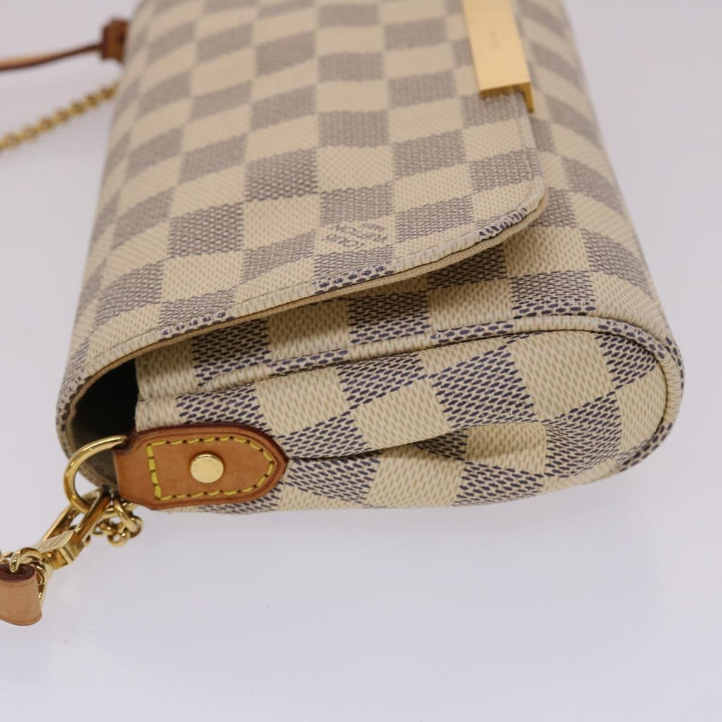 Louis Vuitton Favorite Handbag Damier White Canvas Clutche & Pouche Bag (Pre-Owned)