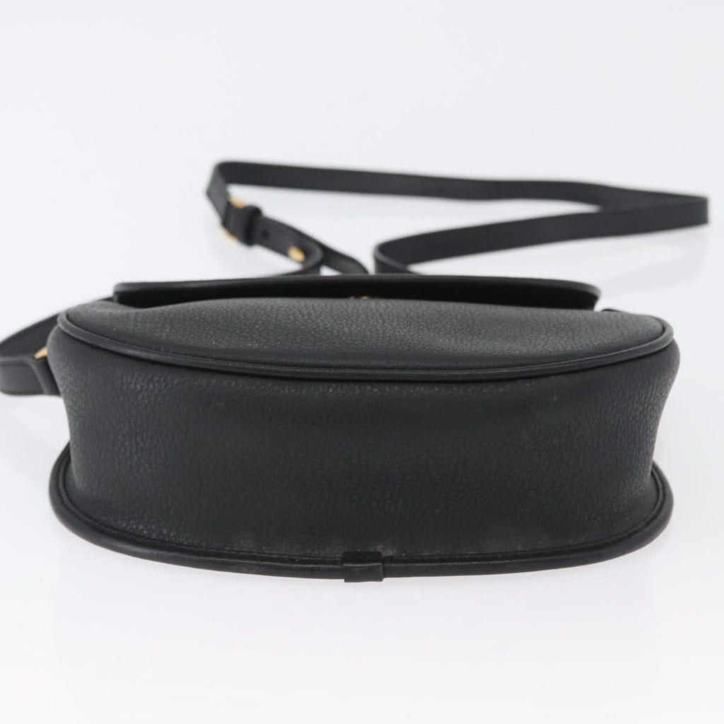 Gucci Vintage Shoulder Bag Leather Black Leather Shoulder Bag Bag (Pre-Owned)
