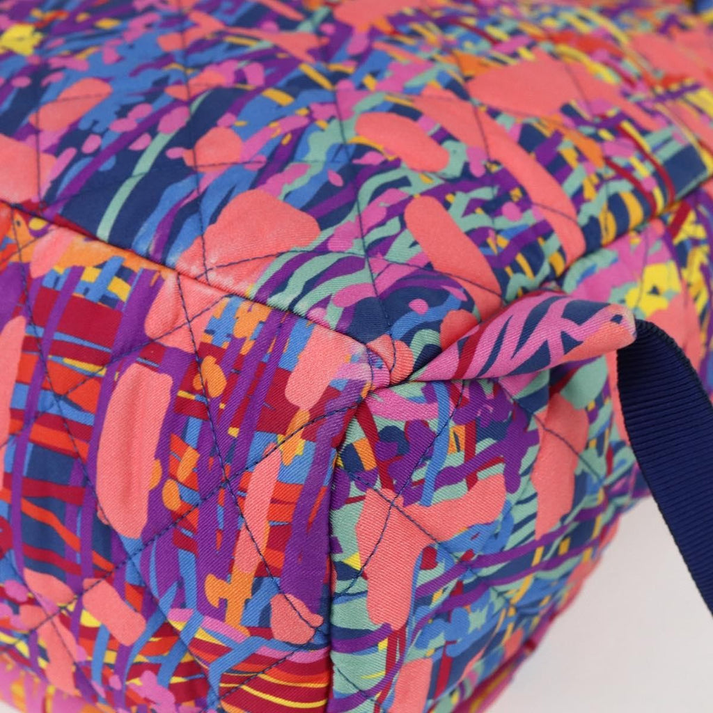 Chanel Cc Pocket Backpack Quilted Printed Foulard Multicolour Nylon Backpack Bag (Pre-Owned)