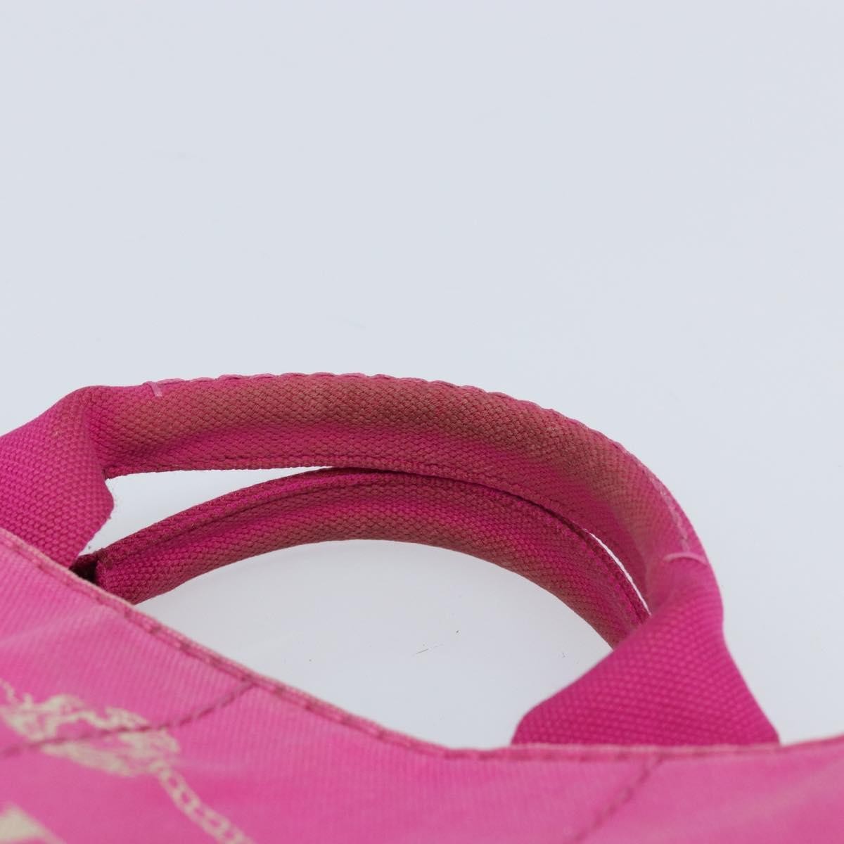 Prada Canapa Tote Canvas Pink Canvas Tote Bag Bag (Pre-Owned)