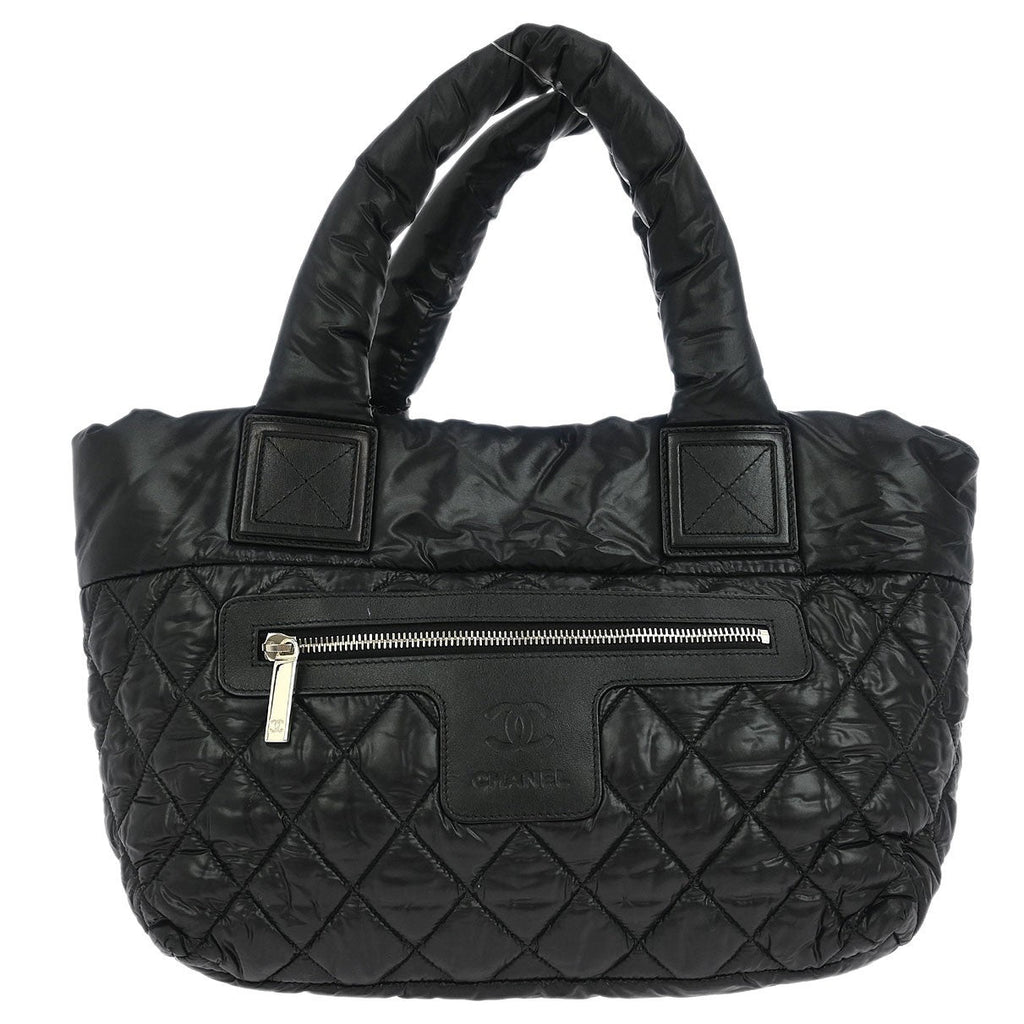 Chanel Coco Cocoon Reversible Tote Quilted Nylon Black Nylon Tote Bag Bag (Pre-Owned)