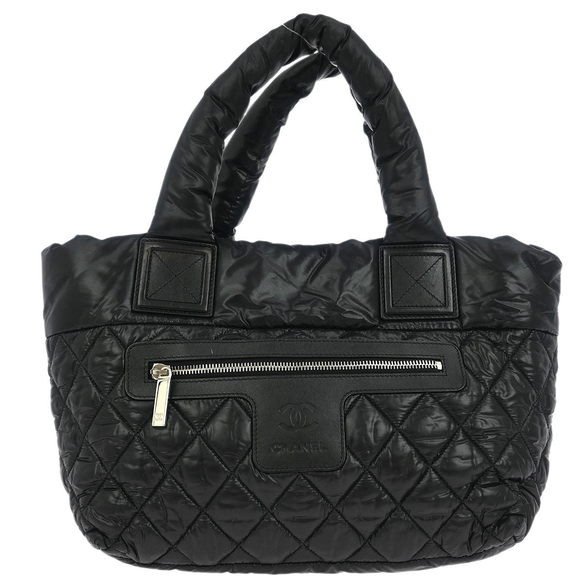 Chanel Coco Cocoon Reversible Tote Quilted Nylon Black Nylon Tote Bag Bag (Pre-Owned)