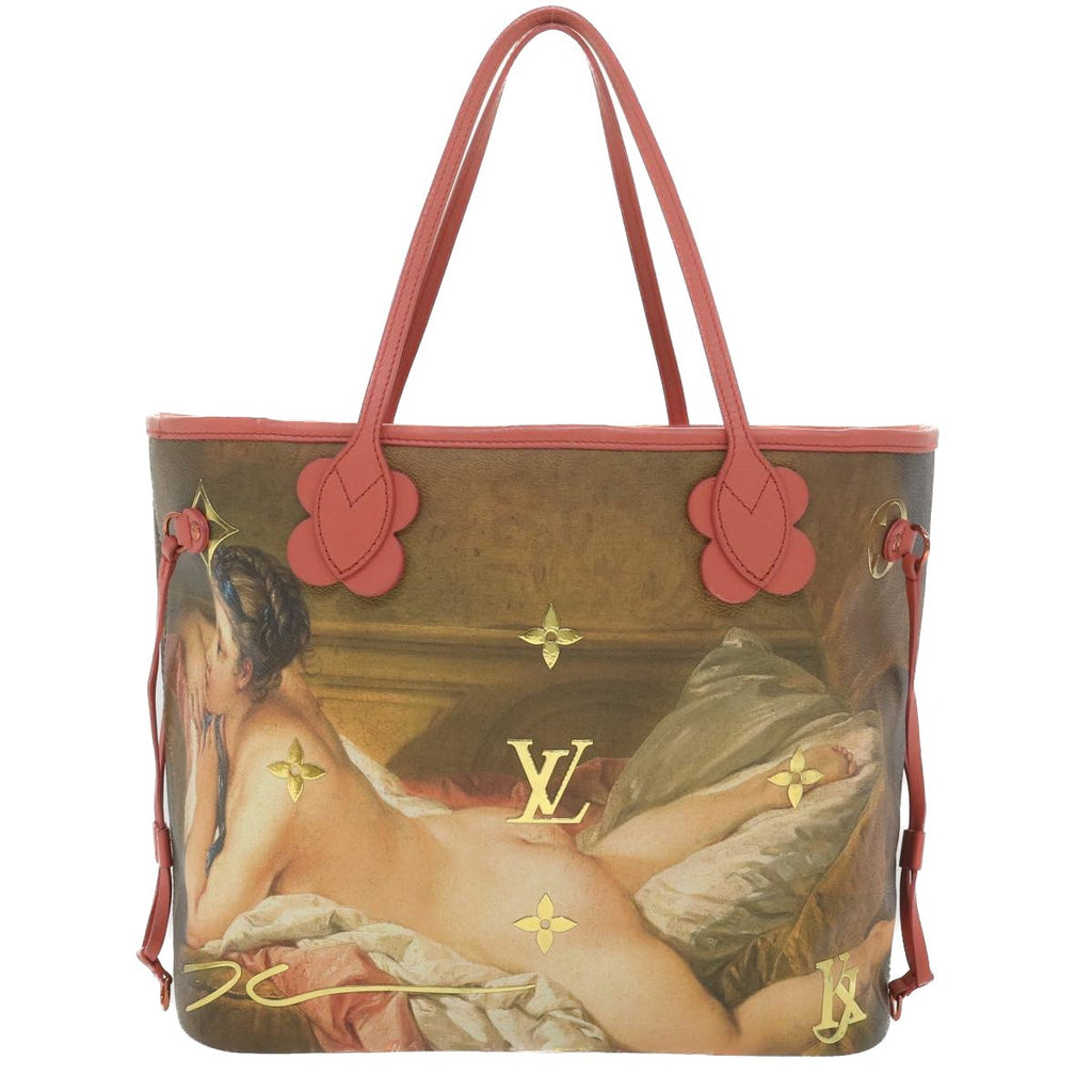 Louis Vuitton Neverfull Nm Tote Limited Edition Jeff Koons Titian Print Canvas Multicolour Canvas Tote Bag Bag (Pre-Owned)