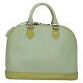 Louis Vuitton Alma Handbag Electric Epi Leather Green Patent_Leather Handbag (Pre-Owned)