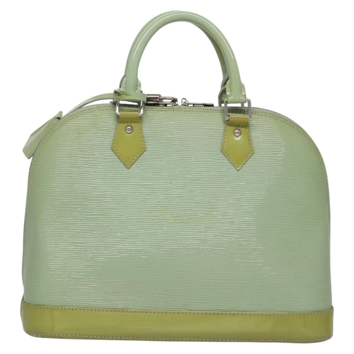 Louis Vuitton Alma Handbag Electric Epi Leather Green Patent_Leather Handbag (Pre-Owned)