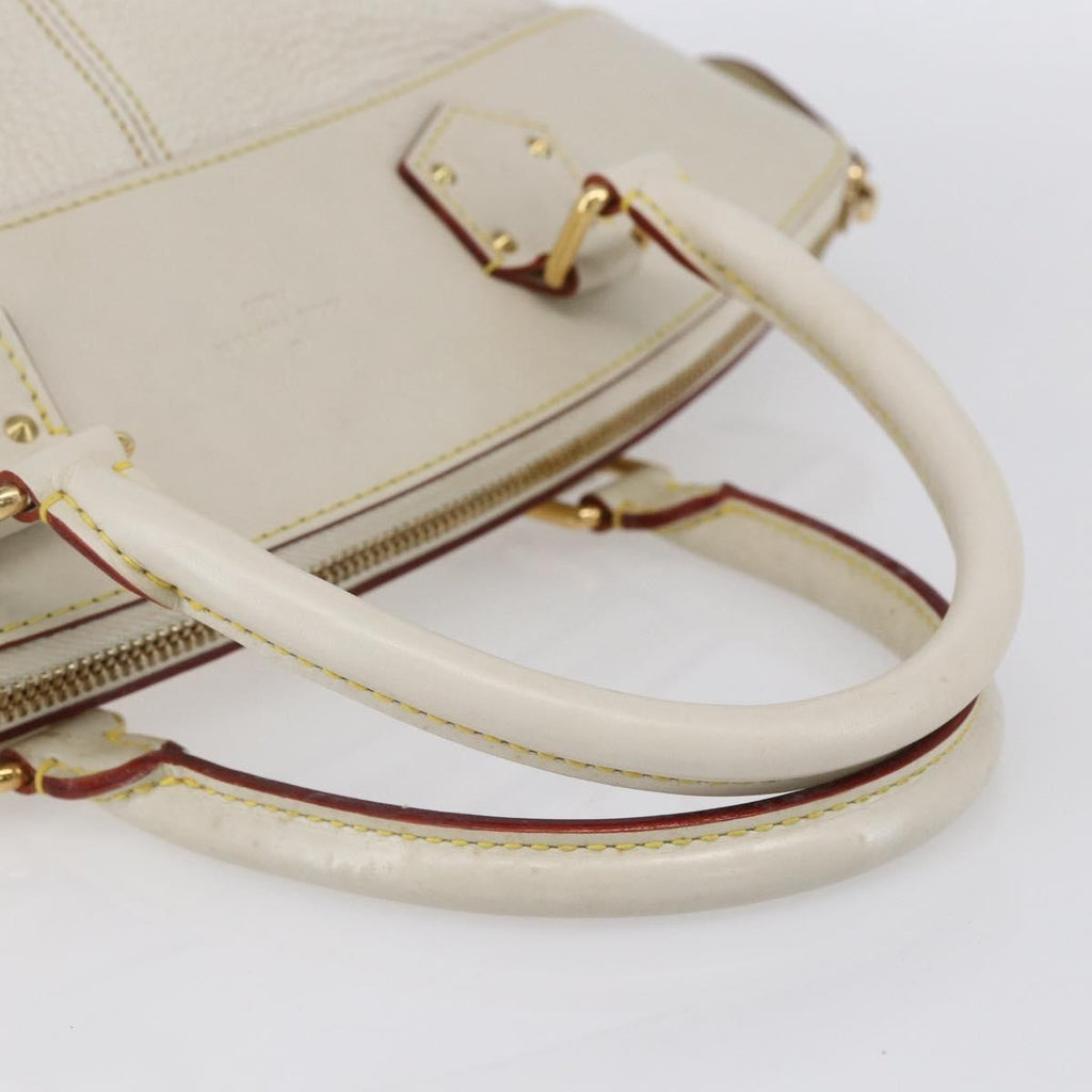 Louis Vuitton Suhali Lockit Handbag Leather White Leather Tote Bag Bag (Pre-Owned)