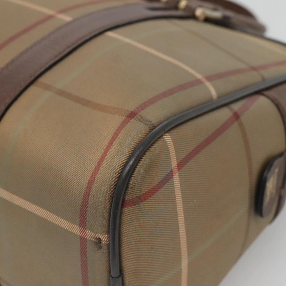 Burberry Nova Check Handbag Nova Check Canvas Beige Canvas Handbag (Pre-Owned)