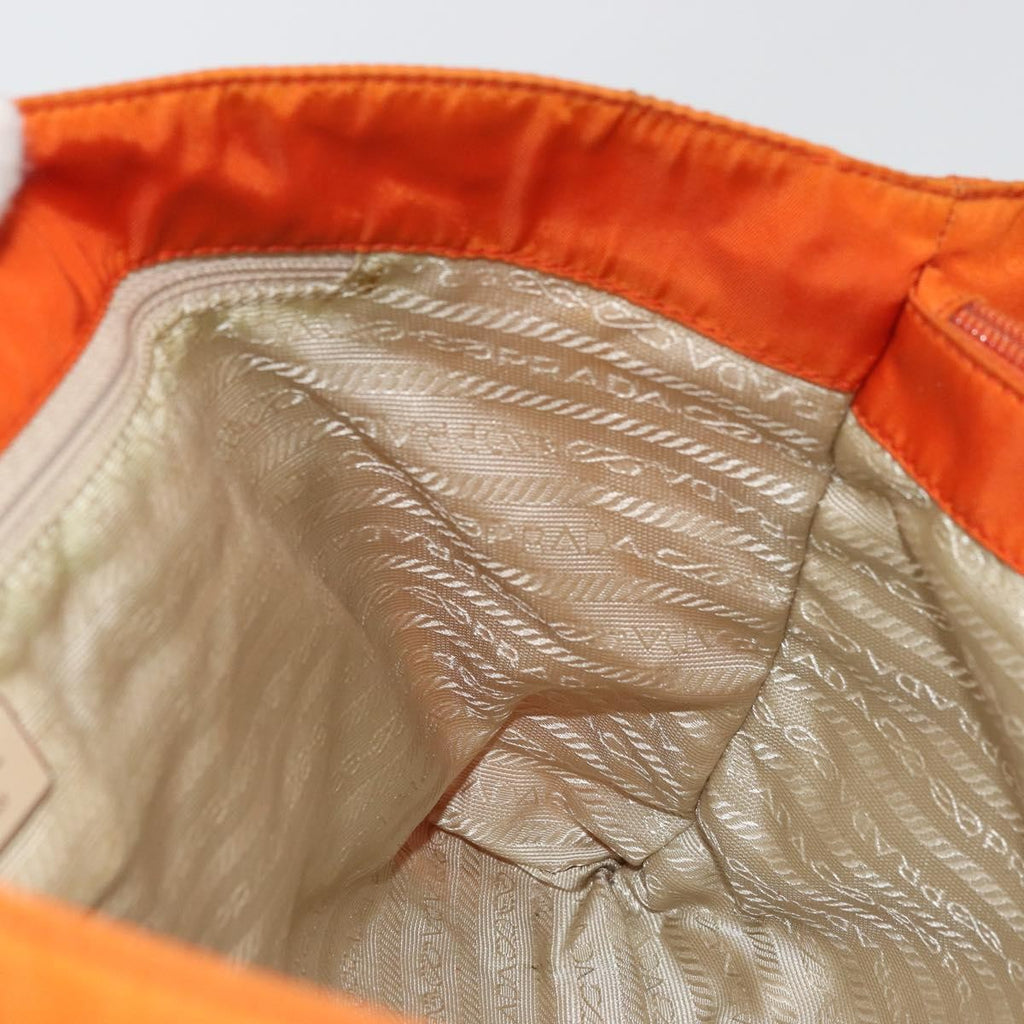 Prada Vintage Tote Tessuto Orange Nylon Tote Bag Bag (Pre-Owned)