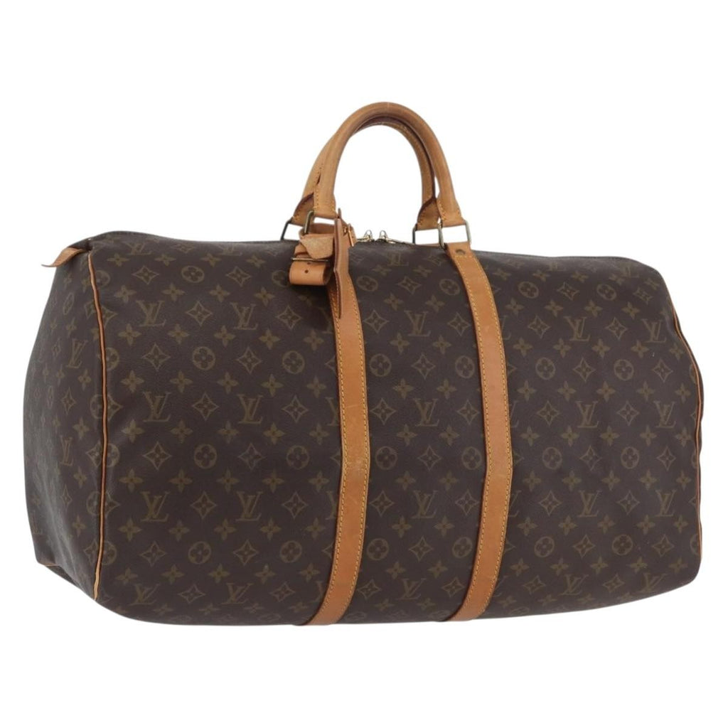 Louis Vuitton Keepall Bag Monogram Canvas Brown Canvas Travel Bag Bag (Pre-Owned)