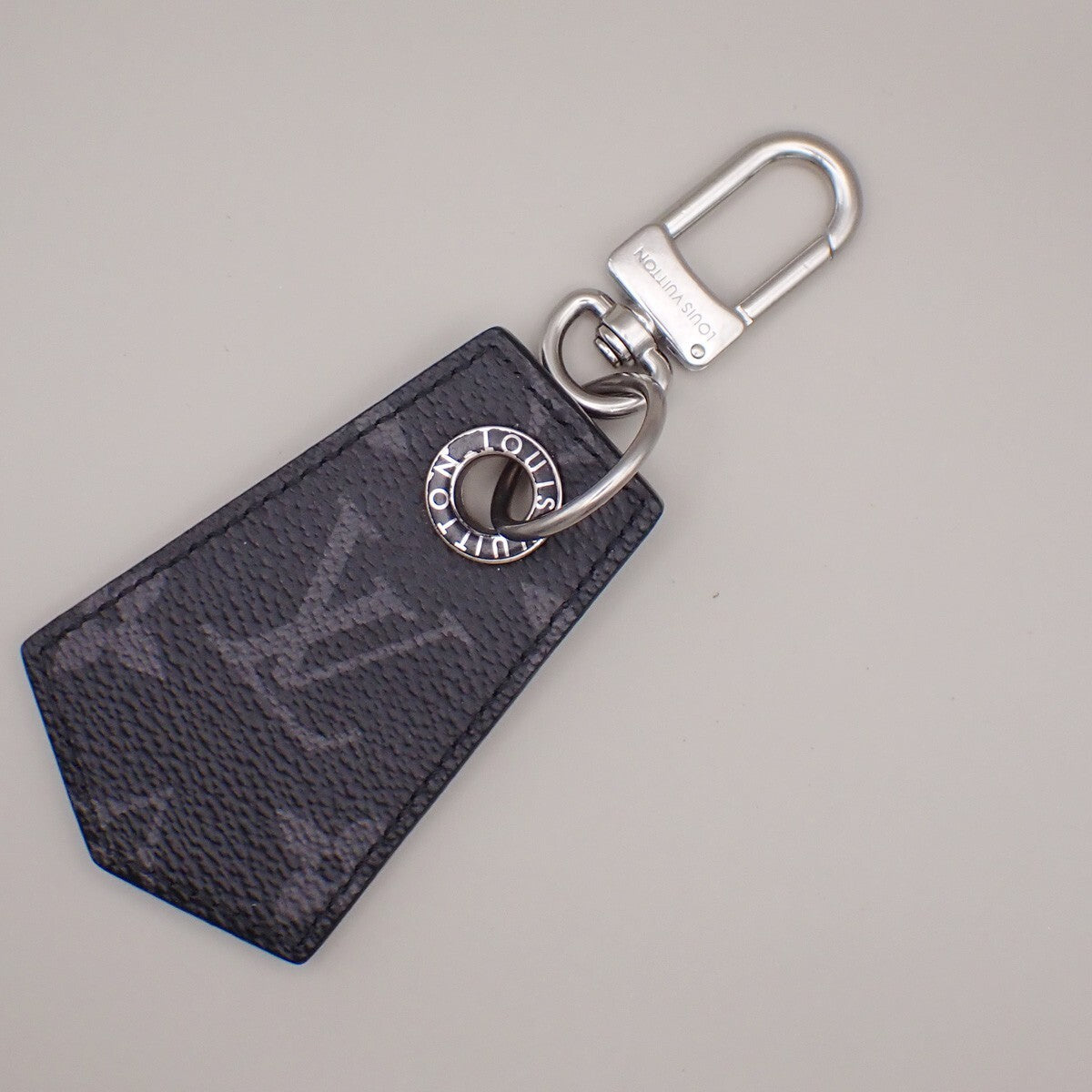 Louis Vuitton Enchappe Key Holder Monogram Eclipse Canvas Black Leather Charms And Keychains Accessory (Pre-Owned)