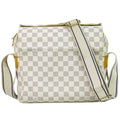 Louis Vuitton Naviglio Handbag Damier White Canvas Shoulder Bag Bag (Pre-Owned)