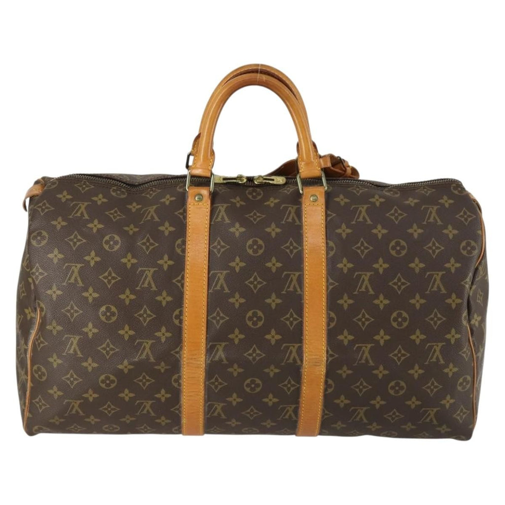 Louis Vuitton Keepall Bag Monogram Canvas Brown Canvas Travel Bag Bag (Pre-Owned)