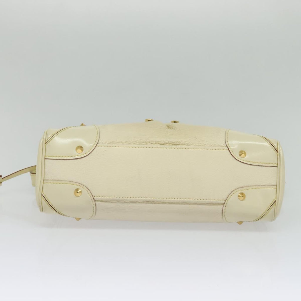 Louis Vuitton Suhali L'essentiel Handbag Leather White Leather Shoulder Bag Bag (Pre-Owned)
