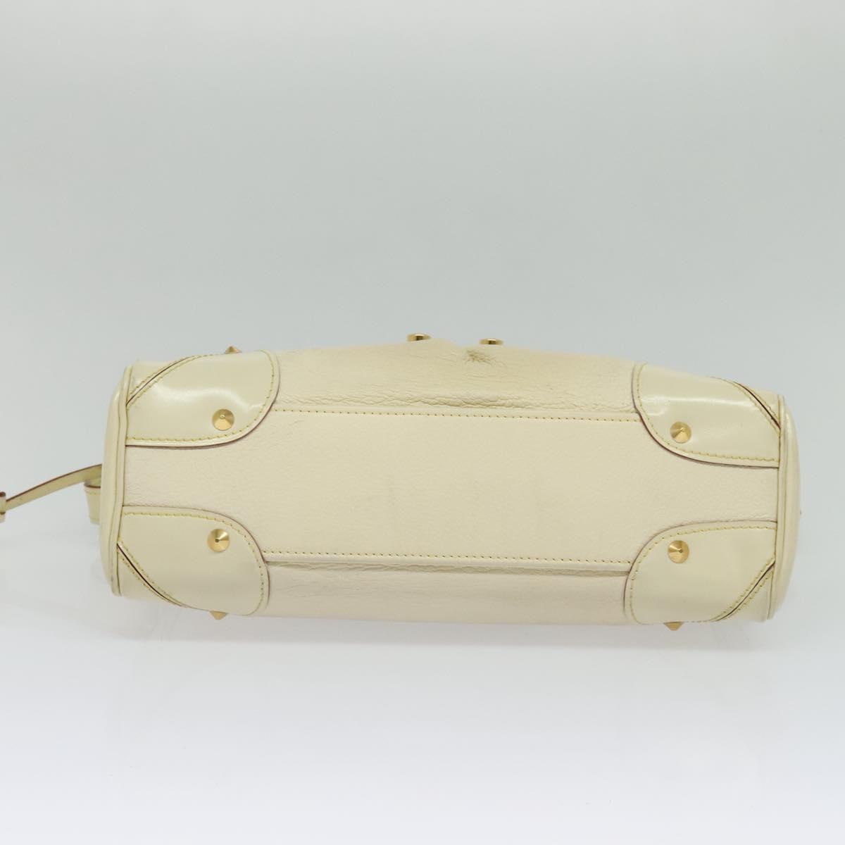 Louis Vuitton Suhali L'essentiel Handbag Leather White Leather Shoulder Bag Bag (Pre-Owned)