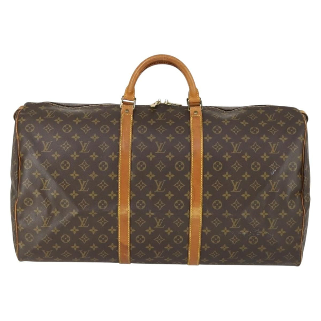 Louis Vuitton Keepall Bag Monogram Canvas Brown Canvas Travel Bag Bag (Pre-Owned)