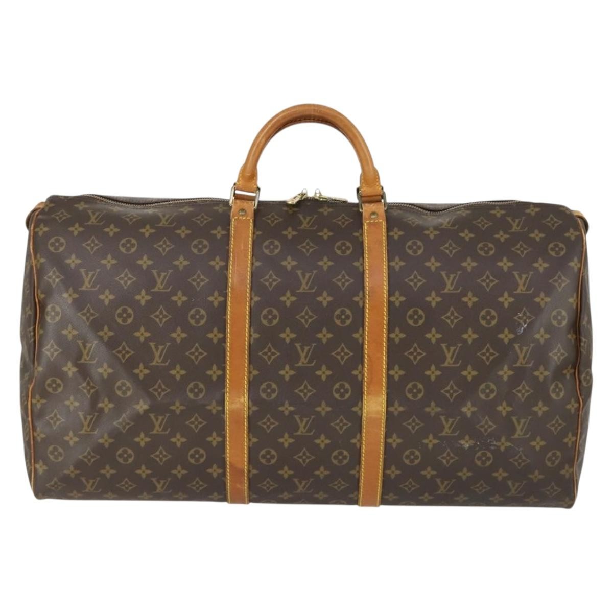 Louis Vuitton Keepall Bag Monogram Canvas Brown Canvas Travel Bag Bag (Pre-Owned)