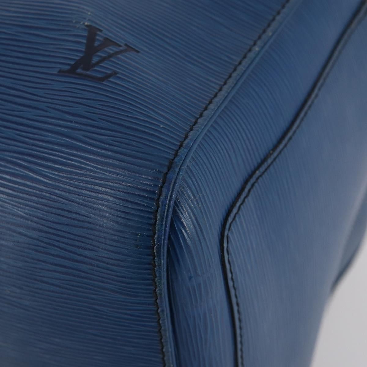 Louis Vuitton Keepall Bag Epi Leather Blue Leather Travel Bag Bag (Pre-Owned)
