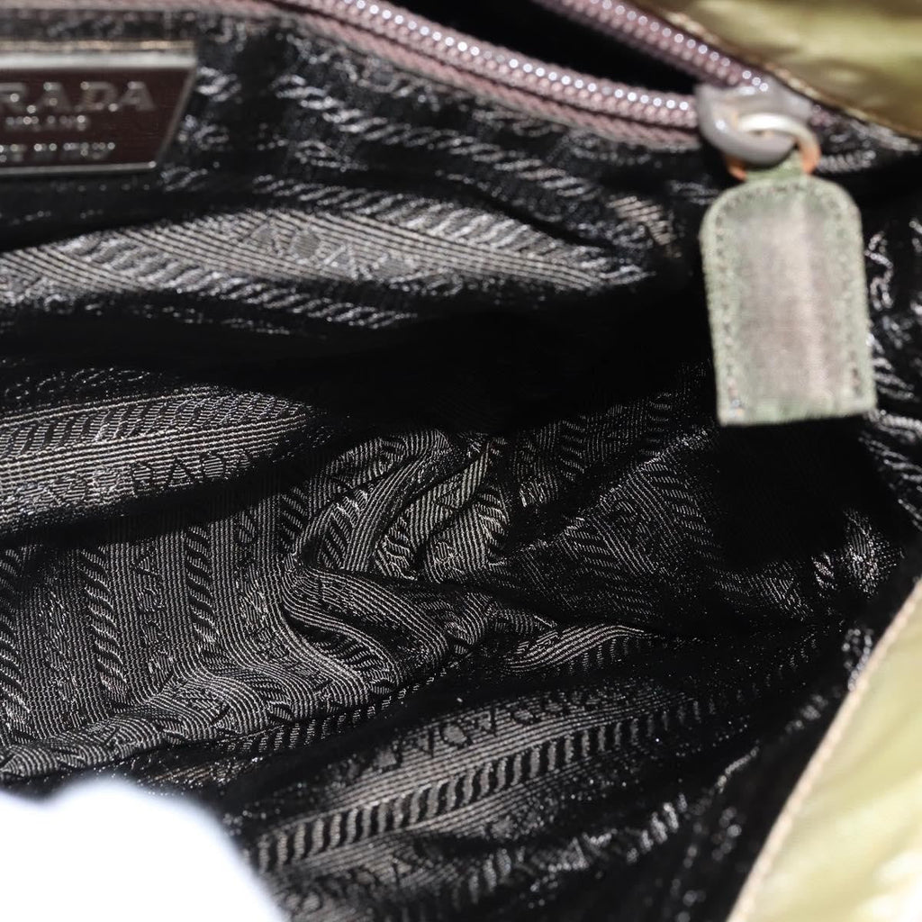 Prada Vintage Shoulder Bag Leather Beige Leather Shoulder Bag Bag (Pre-Owned)