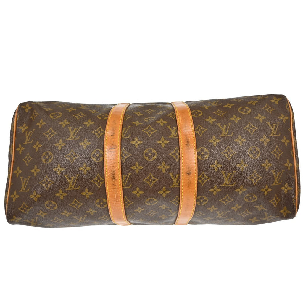 Louis Vuitton Keepall Bag Monogram Canvas Brown Canvas Travel Bag Bag (Pre-Owned)