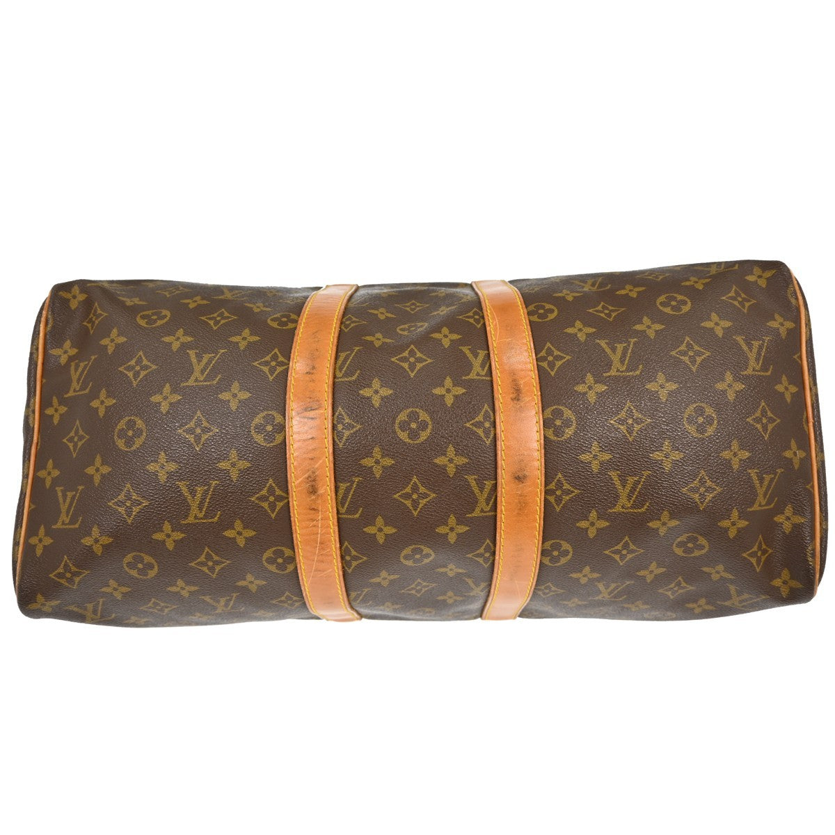 Louis Vuitton Keepall Bag Monogram Canvas Brown Canvas Travel Bag Bag (Pre-Owned)