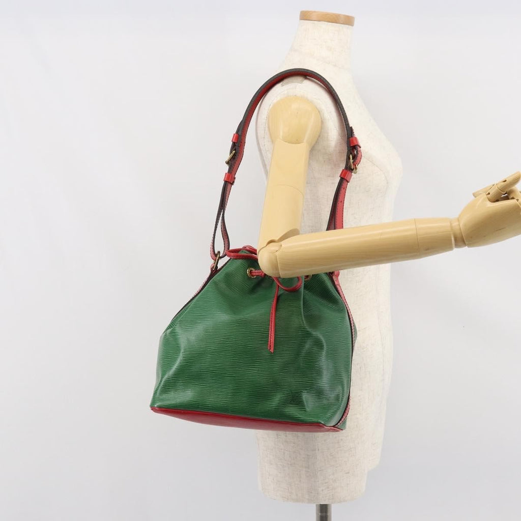 Louis Vuitton Bicolor Petit Noe Handbag Epi Leather Green Leather Shoulder Bag Bag (Pre-Owned)