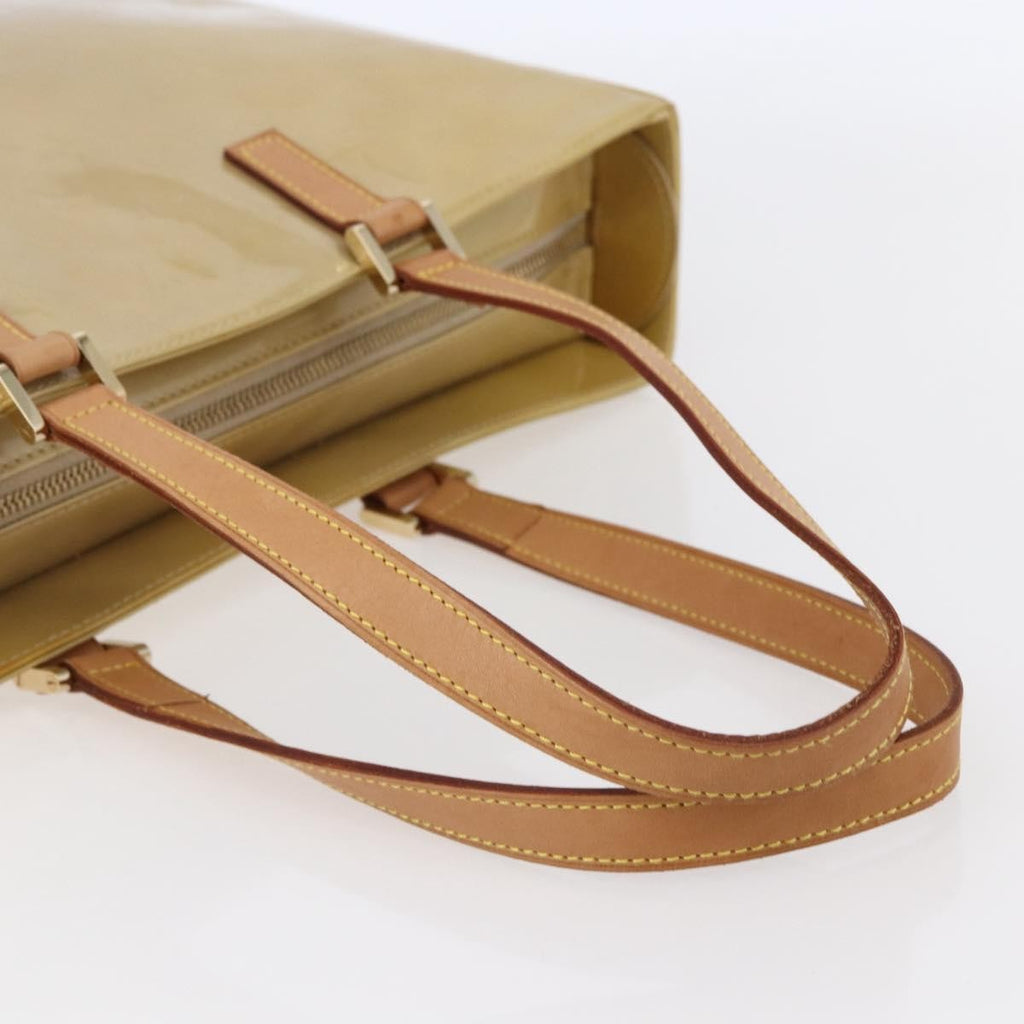 Louis Vuitton Columbus Handbag Monogram Vernis Beige Patent_Leather Tote Bag Bag (Pre-Owned)