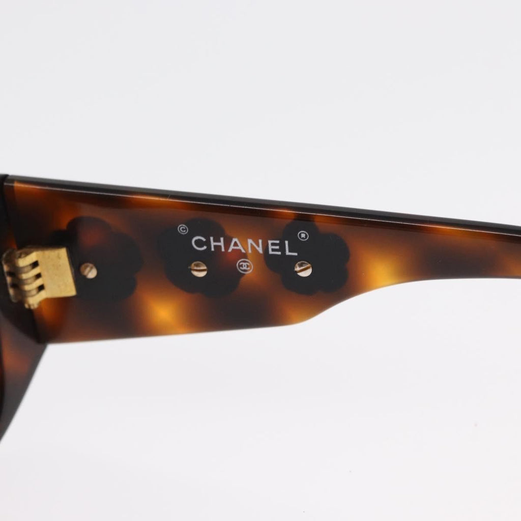 Chanel Camélia Sunglasses Plastic Brown Plastic Sunglasse Accessory (Pre-Owned)