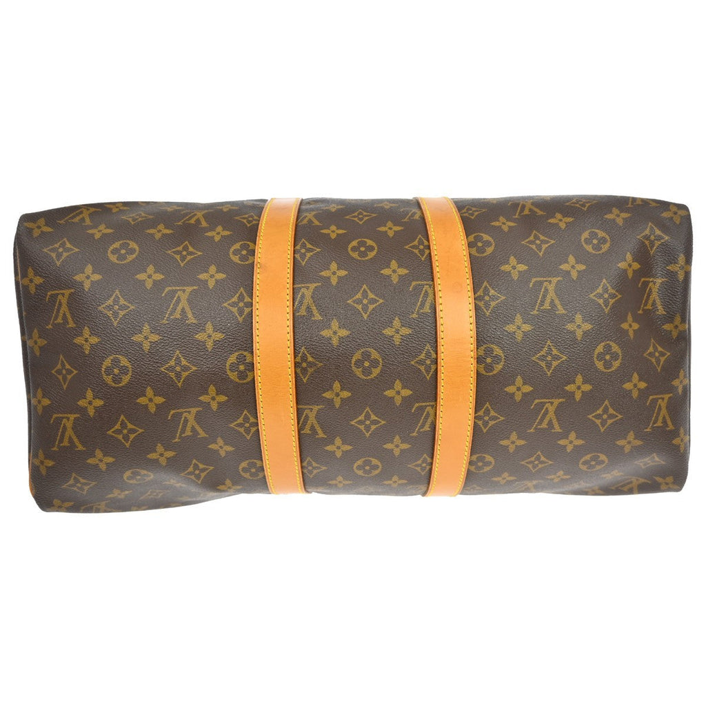 Louis Vuitton Keepall Bag Monogram Canvas Brown Canvas Travel Bag Bag (Pre-Owned)