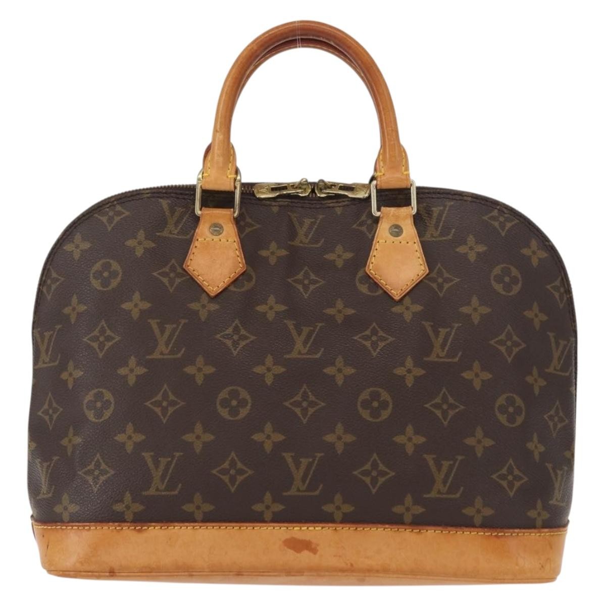 Louis Vuitton Alma Handbag Monogram Canvas Brown Canvas Handbag (Pre-Owned)