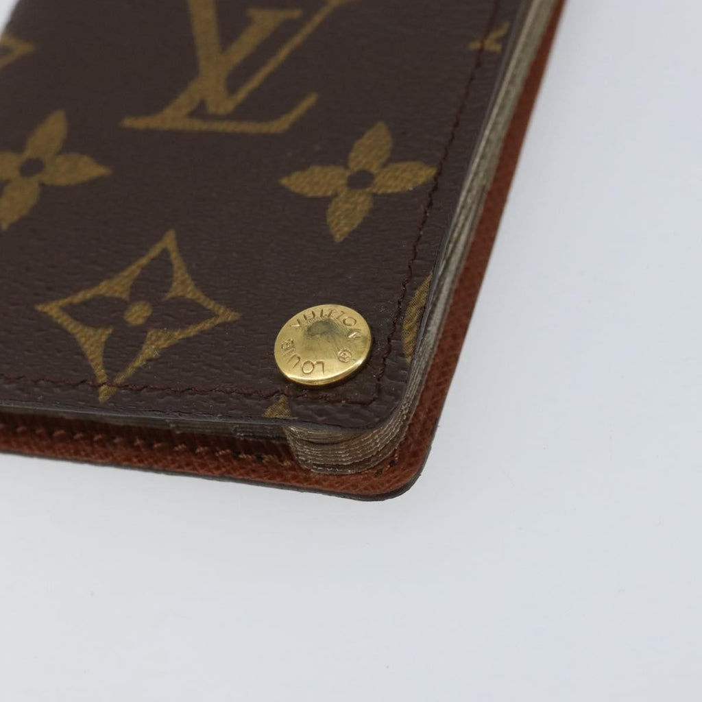 Louis Vuitton Porte Cartes Pression Card Case Monogram Canvas Brown Canvas Card Holders Accessory (Pre-Owned)