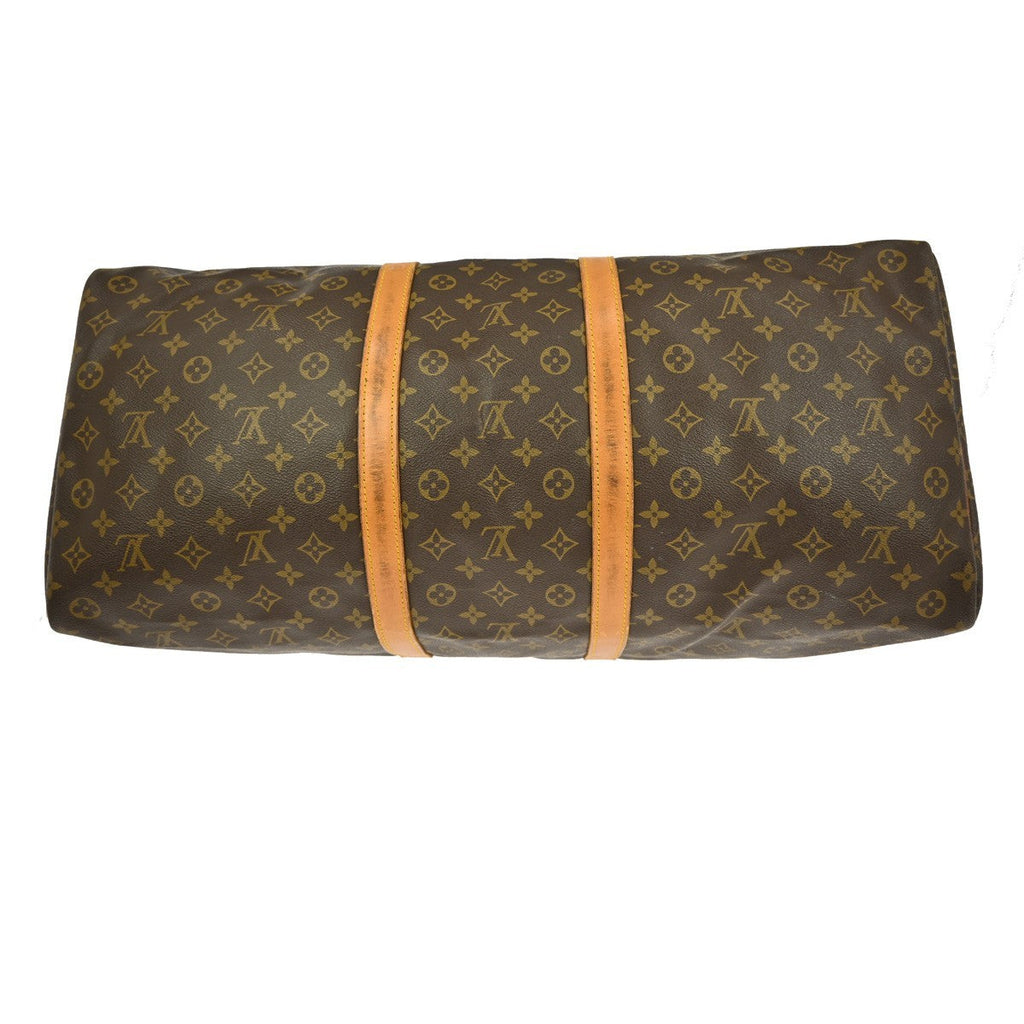 Louis Vuitton Keepall Bag Monogram Canvas Brown Canvas Travel Bag Bag (Pre-Owned)