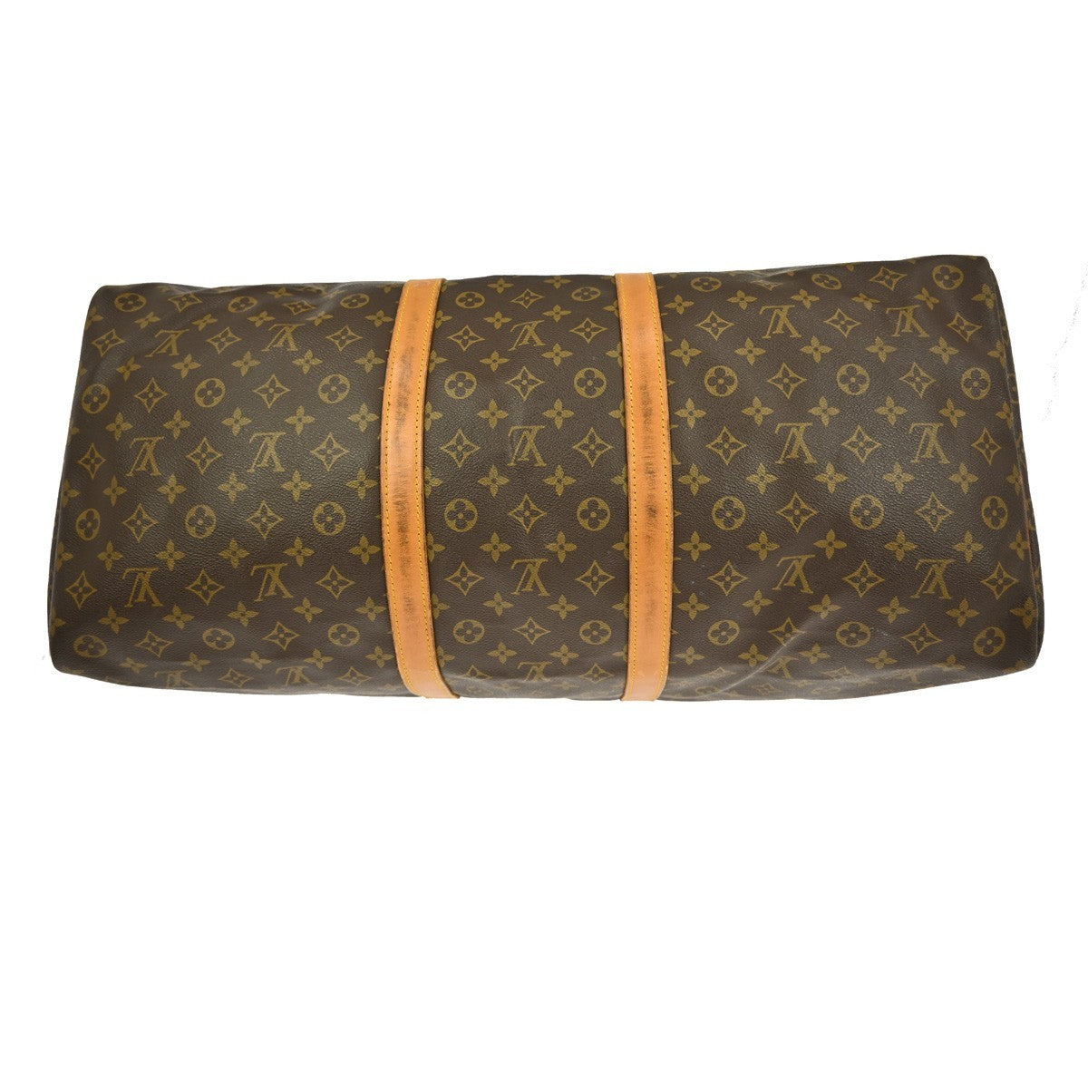 Louis Vuitton Keepall Bag Monogram Canvas Brown Canvas Travel Bag Bag (Pre-Owned)