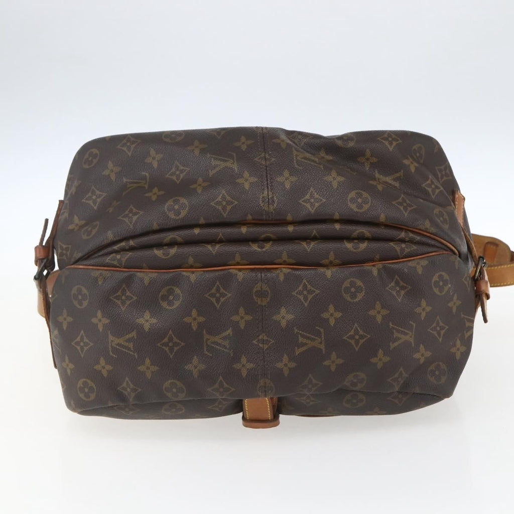 Louis Vuitton Saumur Handbag Monogram Canvas Brown Canvas Shoulder Bag Bag (Pre-Owned)