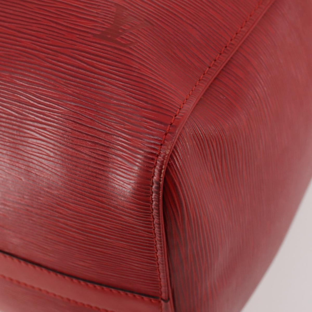 Louis Vuitton Keepall Bag Epi Leather Red Leather Travel Bag Bag (Pre-Owned)