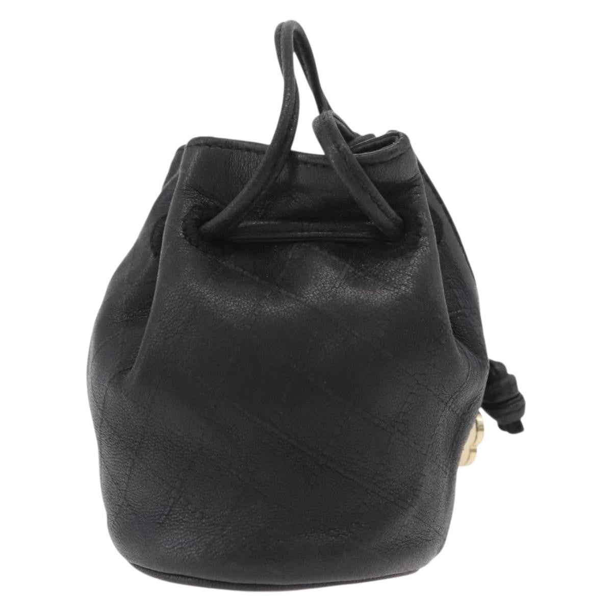 Chanel Camellia Clutch Bag Leather Black Leather Clutche & Pouche Bag (Pre-Owned)