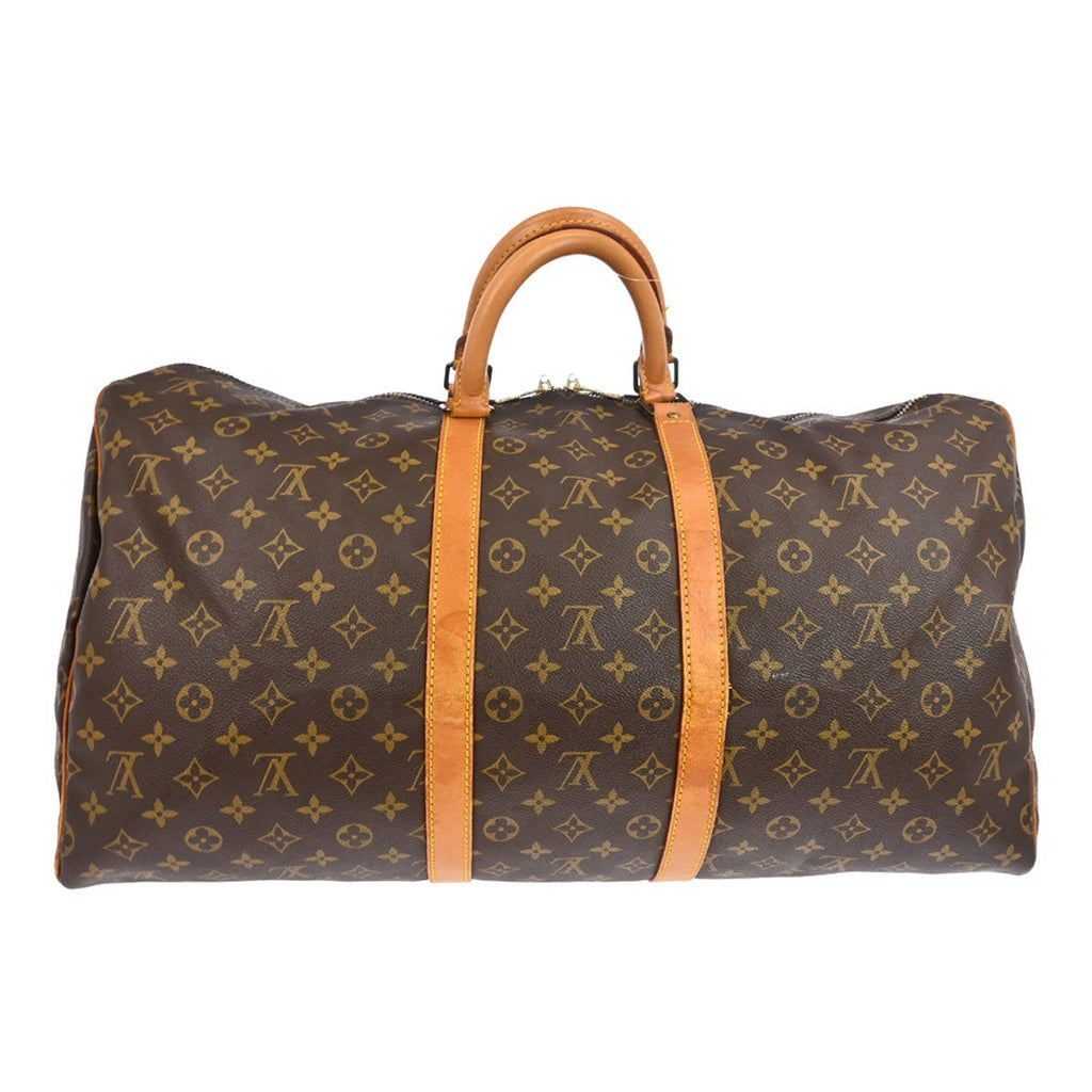 Louis Vuitton Keepall Bag Monogram Canvas Brown Canvas Travel Bag Bag (Pre-Owned)