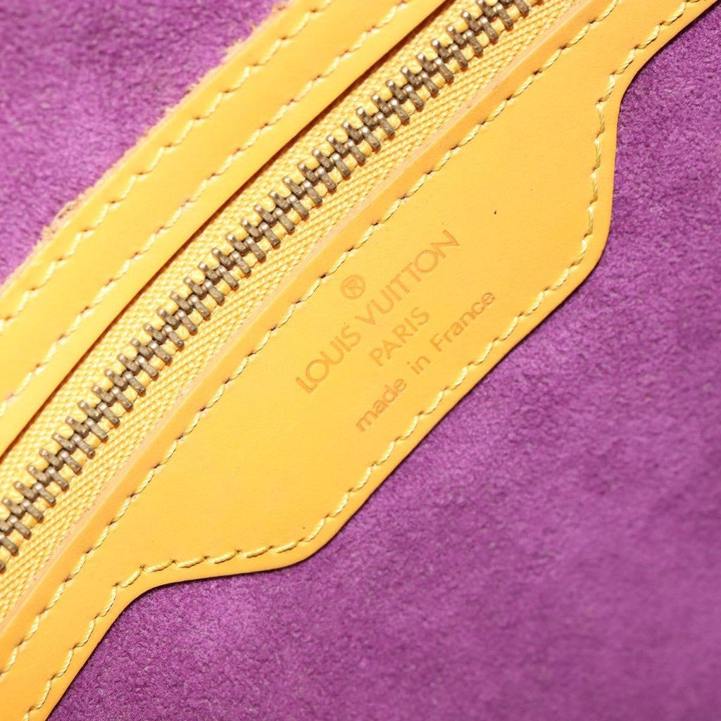 Louis Vuitton Saint Jacques Handbag Epi Leather Yellow Leather Handbag (Pre-Owned)
