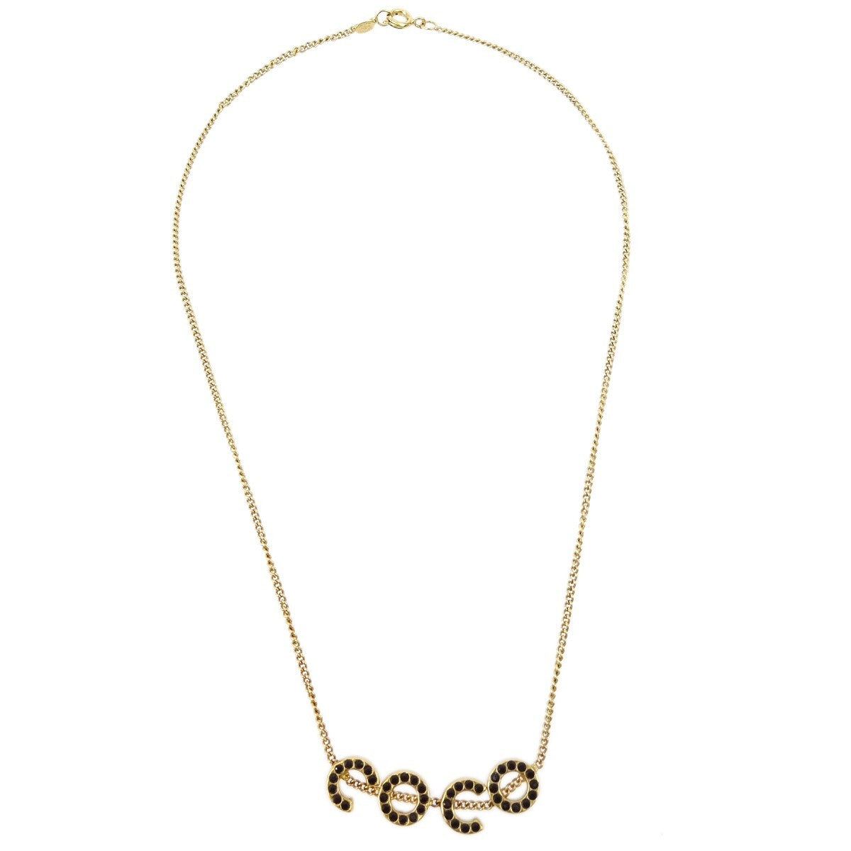 Chanel Coco Long Necklace Gold-Plated Gold Gold_Plated Necklace Jewelry (Pre-Owned)
