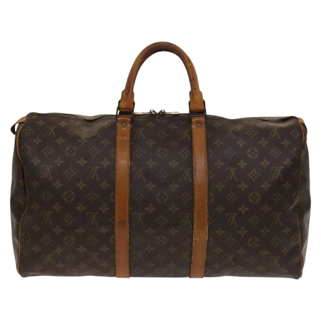 Louis Vuitton Keepall Bag Monogram Canvas Brown Canvas Travel Bag Bag (Pre-Owned)